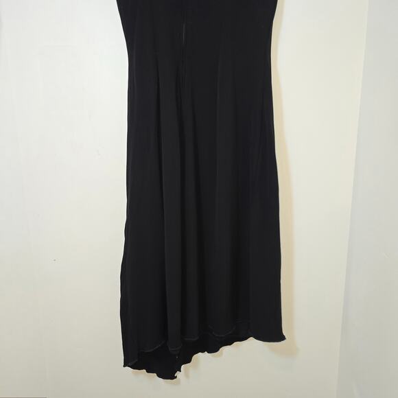 Maria Bianca Nero Black Bodycon Dress Sz L Sleeveless Ruched Party Cocktail Y2K - Picture 7 of 9